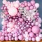 Pink Balloon Arch Kit Garland 100 pcs Different Sizes of 18 12 10 5 Inch Metallic Light Pink Magenta Silver Latex Balloons for Wedding Engagement Baby Shower Birthday Party Decorations
